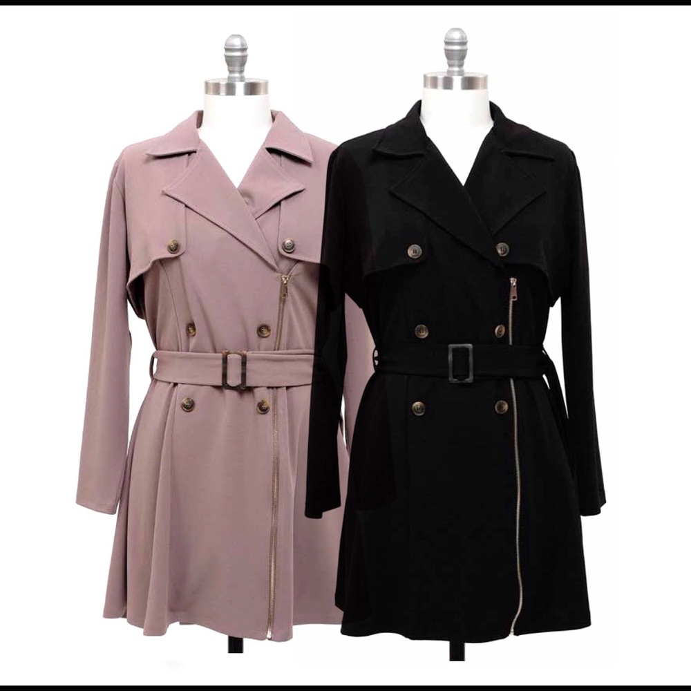 🔥SOLD OUT!!🔥Plus Size Textured Knit Trench